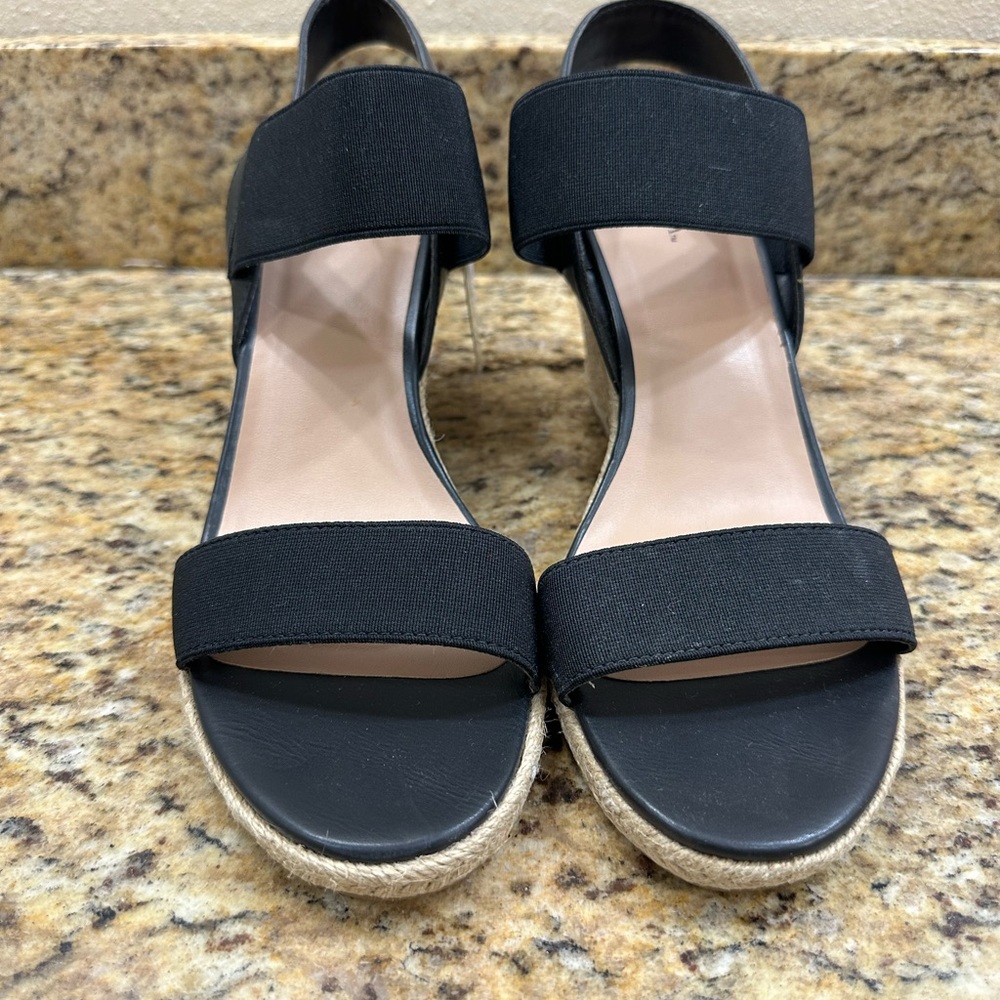 Merona Black Casual Sandals with Minimalist Design